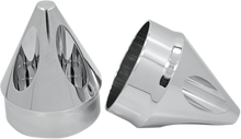 AVON GRIPS Front Axle Nut Cover - Chrome - Spike - 1" AXL-SPK-CH