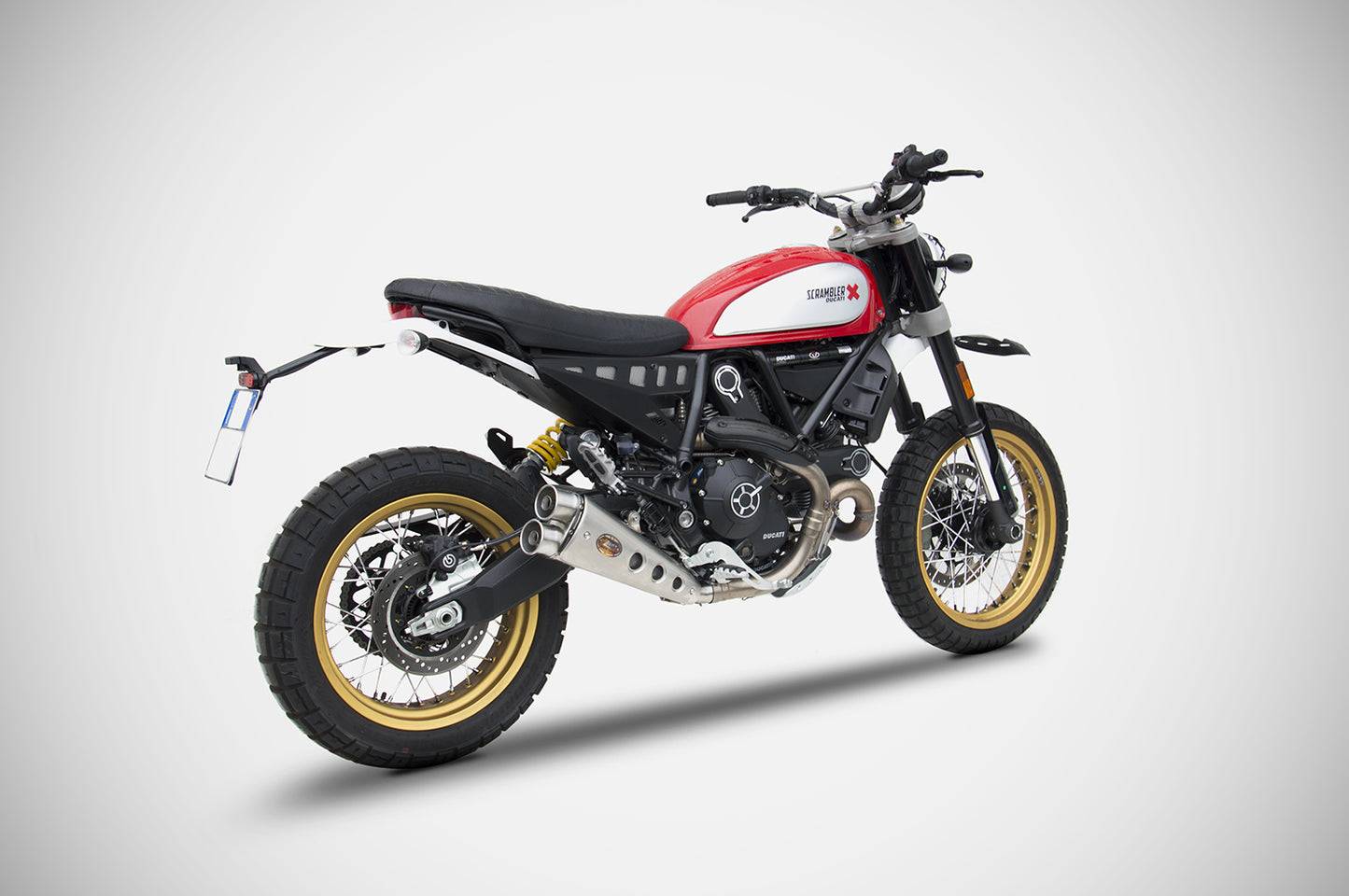 ZARD Low Mounted Special Edition Slip-on Exhaust for Ducati Scrambler Desert Sled