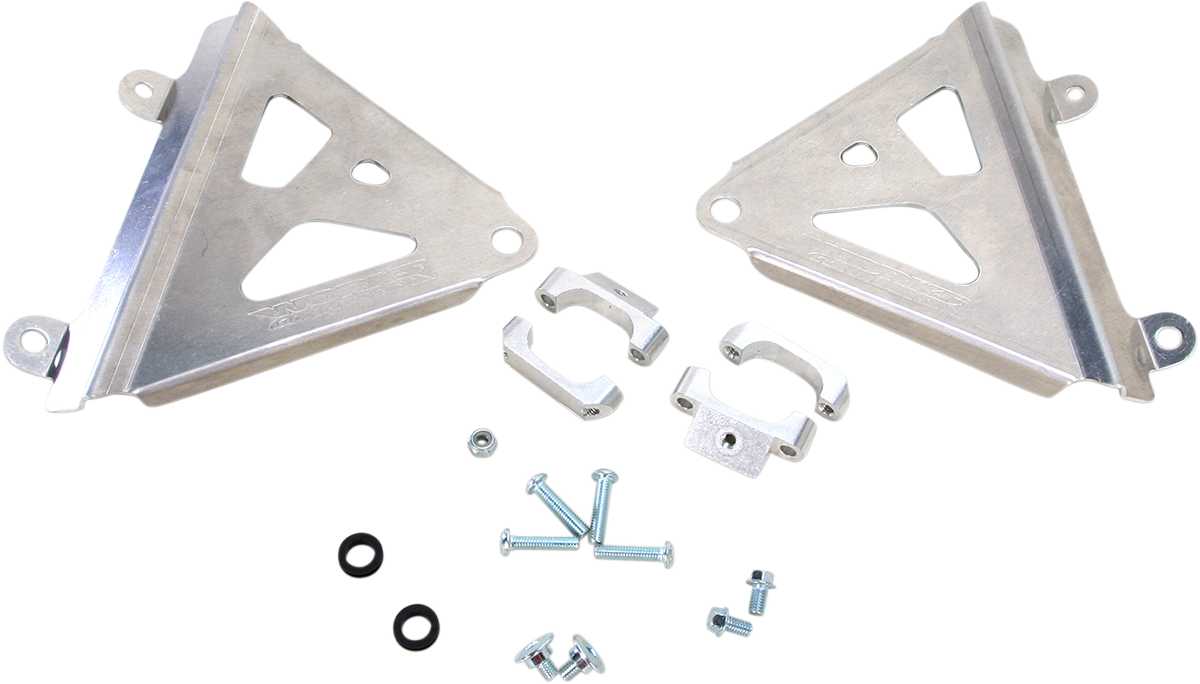 WORKS CONNECTION Radiator Brace Set - Silver - Honda 18-776