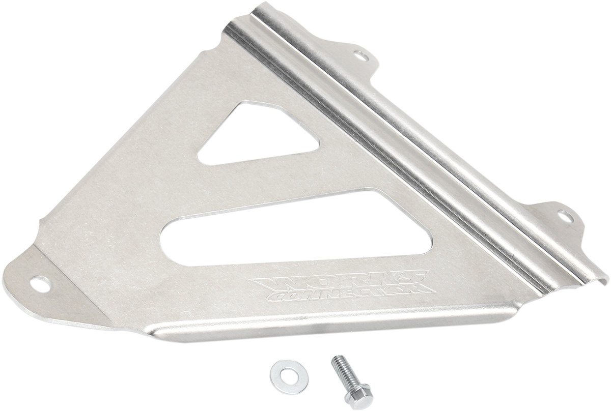 WORKS CONNECTION Radiator Brace Set - Silver - Kawasaki/Suzuki 18-046