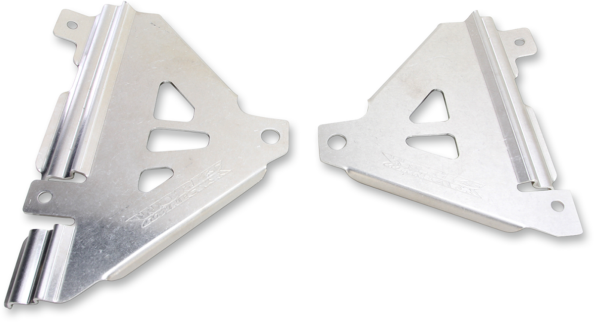 WORKS CONNECTION Radiator Brace Set - Silver - Kawasaki 18-299
