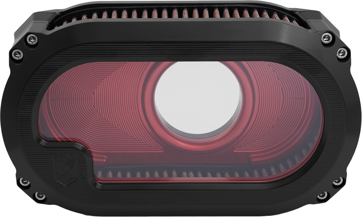 Nl Tc Air Cleaner W/Glass Black W/Red