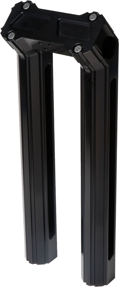 H/D Billet Risers 12" Black Kickback