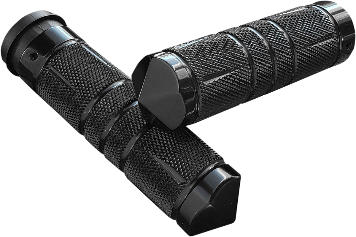 ACCUTRONIX Knurled Diamond Custom Grips - TBW - Black GR101-SKIB