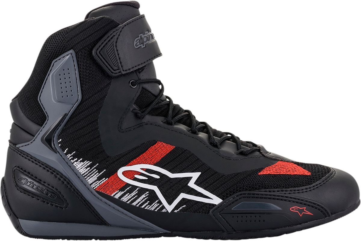 ALPINESTARS Faster-3 Rideknit® Shoes - Black/Gray/Red - US 10 / EU 43 2510319116510