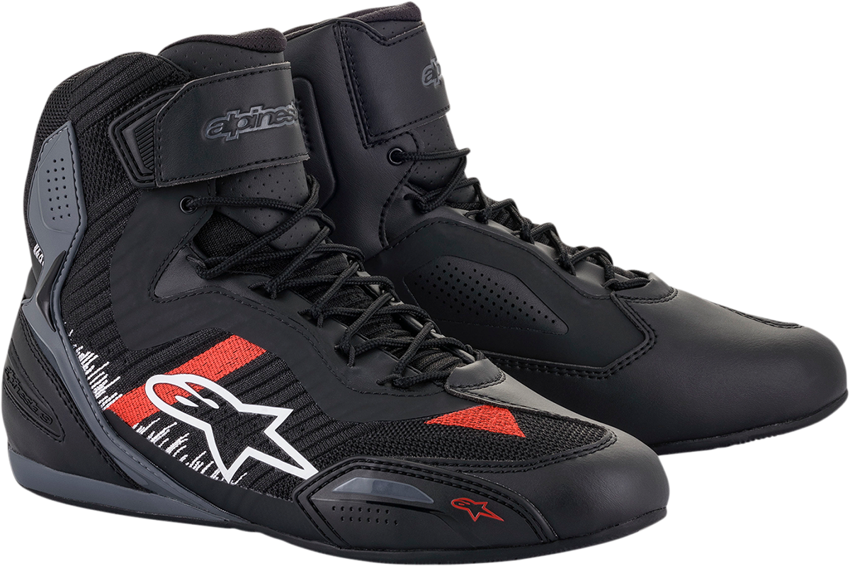 ALPINESTARS Faster-3 Rideknit® Shoes - Black/Gray/Red - US 13.5 / EU 47.5 25103191165135