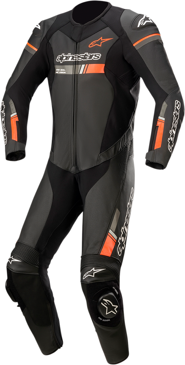ALPINESTARS GP Force Chaser 1-Piece Leather Suit - Black/Red Fluo - US 48 / EU 58 3150321-1030-58