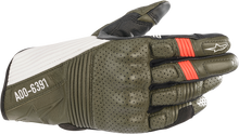 ALPINESTARS Kei Gloves - Forest/Black/White/Fluo Red - 2XL 3566221-6123-2X