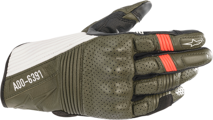ALPINESTARS Kei Gloves - Forest/Black/White/Fluo Red - 2XL 3566221-6123-2X