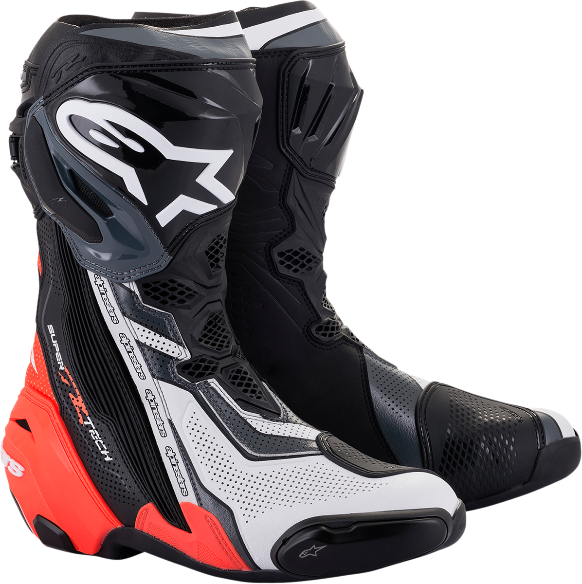 ALPINESTARS Supertech R Vented Boots - Black/Red/White/Gray - US 7.5 / EU 41 2220121-1329-41