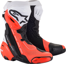 ALPINESTARS Supertech R Vented Boots - Black/Fluorescent Red/White - US 7.5 / EU 41 2220121-124-41