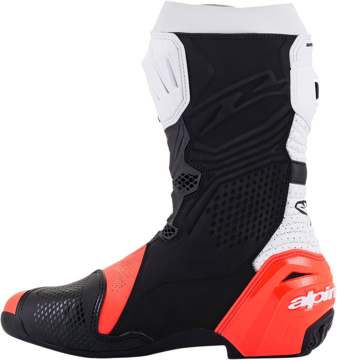 ALPINESTARS Supertech R Vented Boots - Black/Fluorescent Red/White - US 6 / EU 39 2220121-124-39