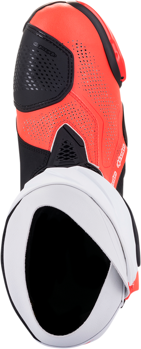 ALPINESTARS Supertech R Vented Boots - Black/Fluorescent Red/White - US 9.5 / EU 44 2220121-124-44