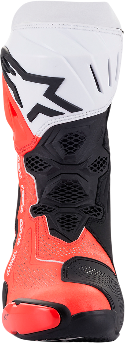 ALPINESTARS Supertech R Vented Boots - Black/Fluorescent Red/White - US 6.5 / EU 40 2220121-124-40