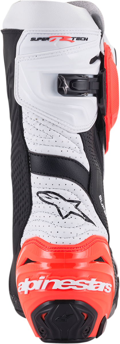 ALPINESTARS Supertech R Vented Boots - Black/Fluorescent Red/White - US 6.5 / EU 40 2220121-124-40