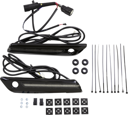 CIRO Hinge Covers - Smoke Lens - Black 40071