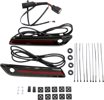 CIRO Hinge Covers - Red Lens - Black 40171