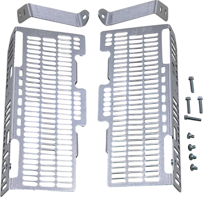 DEVOL Radiator Guards - Brushed Aluminum - Suzuki 0101-4505
