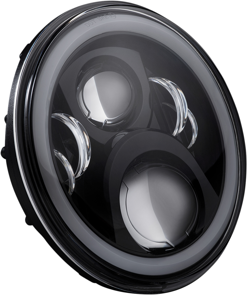 CUSTOM DYNAMICS ProGLOW™ 7" Headlamp - with Adapter - Black PG-7-14-B