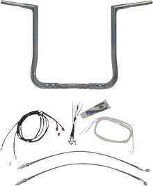 FAT BAGGERS INC. 1-1/4" EZ Install Flat Top Handlebar Kit - 16" - Chrome 709216