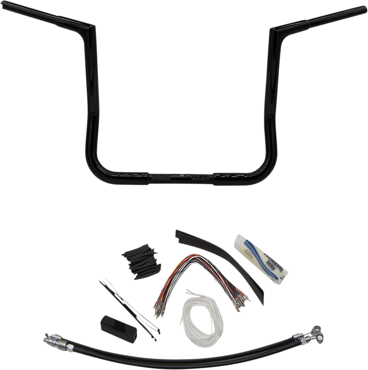 FAT BAGGERS INC. 1-1/4" EZ Install Flat Top Handlebar Kit - 14" - Black 709114-B