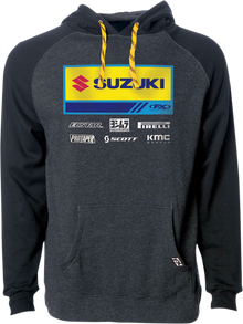 FACTORY EFFEX Suzuki 21 Racewear Hoodie - Charcoal/Black - Large 24-88424