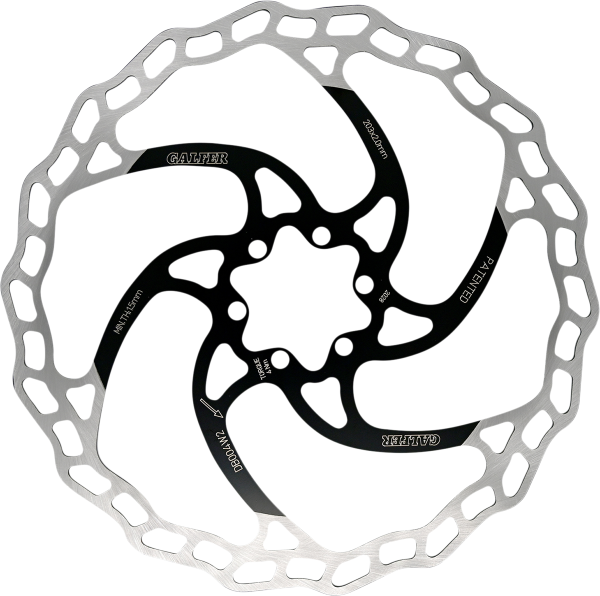 GALFER Bicycle Brake Rotor - Fixed - 203 mm DB034W