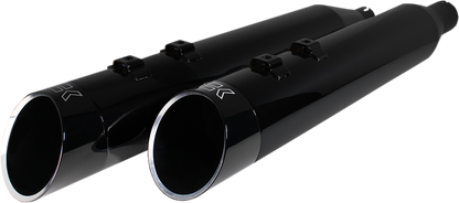 KHROME WERKS 4-1/2" HP-Plus® Slip-On Mufflers - Obsidian Edge 202645