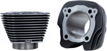 S&S CYCLE Big Bore Cylinder Set - 4.250" - Black Granite with Highlighted Fins - M8 910-0739