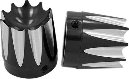 AVON GRIPS Front Axle Nut Cover - Black - Excalibur - 1" AXL-EX-ANO