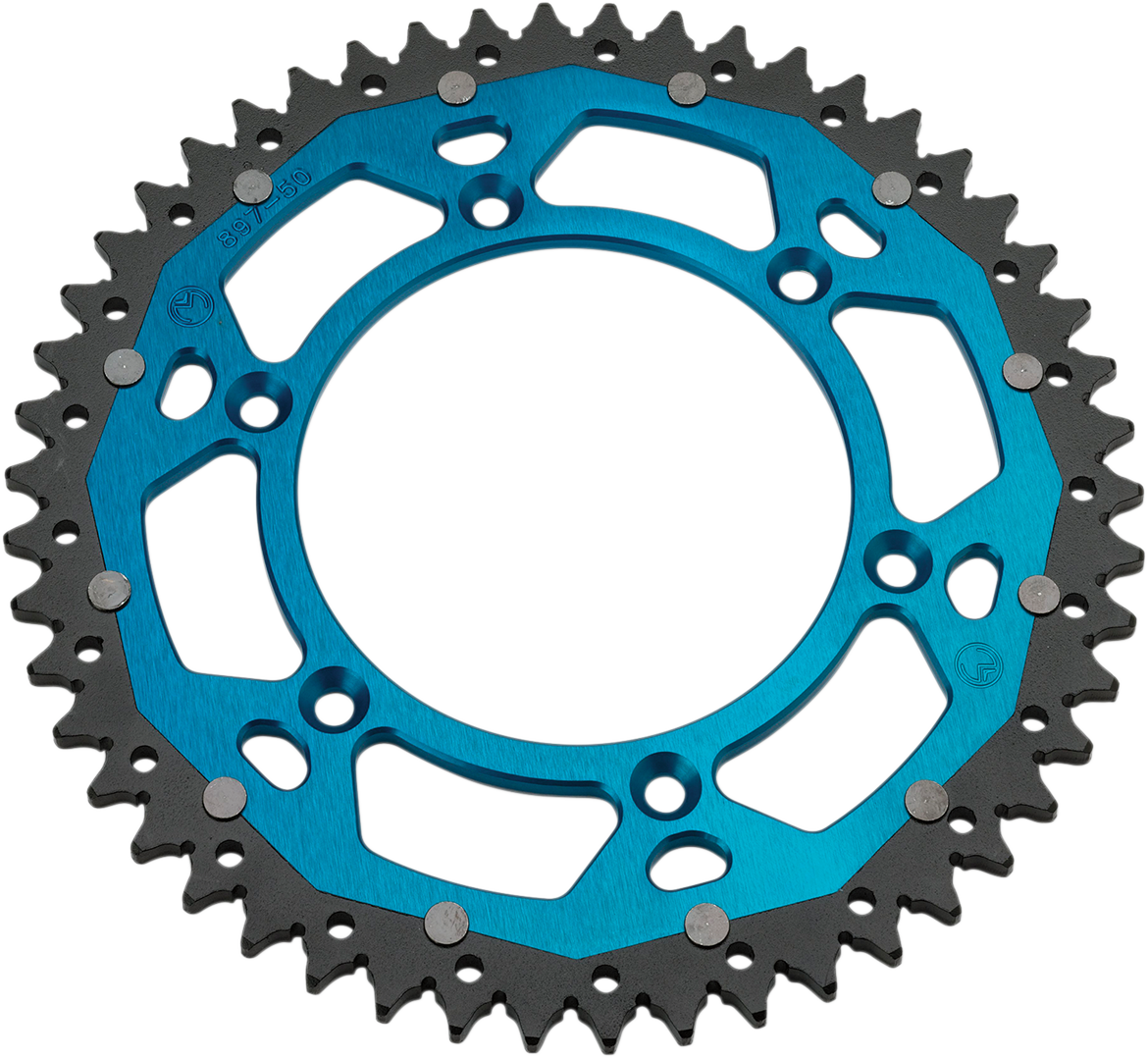 MOOSE OFFROAD Dual Sprocket - 52 Tooth - Blue - Yamaha 1210-251-52-12X
