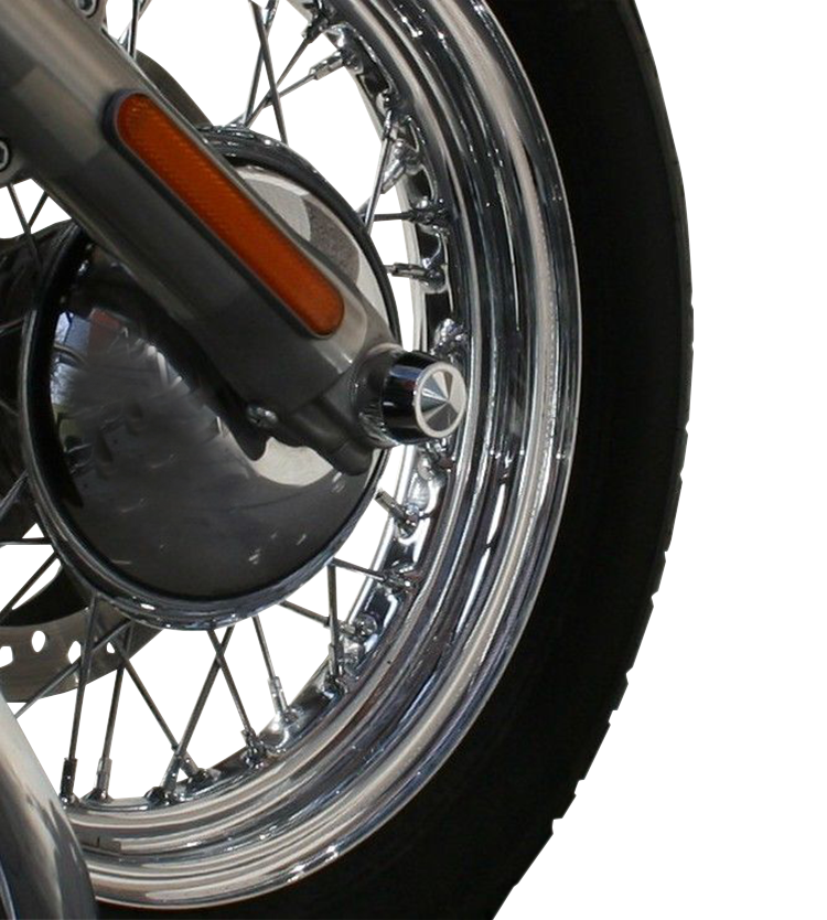 ACCUTRONIX Axle Caps - Elite - Chrome - 1" - Pair TAC101-EC