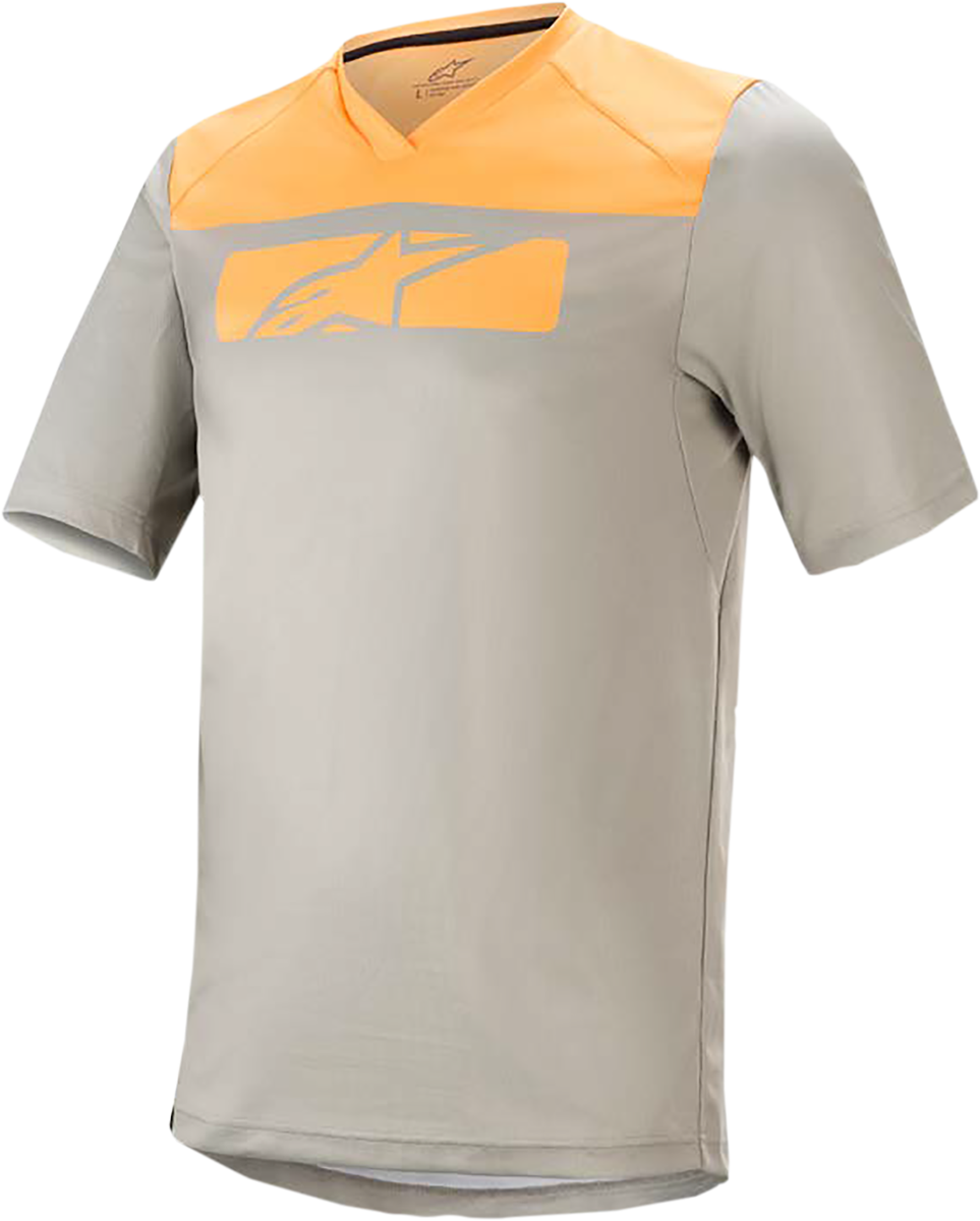 ALPINESTARS Drop 4.0 Short-Sleeve Jersey - Gray Steel/Tangerine - Large 1766220-6004-LG