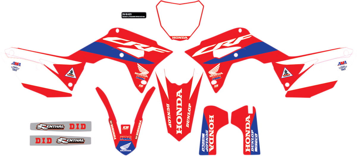 D'COR VISUALS Graphic Kit - HRC Honda - CRF450R '19-'20 20-10-921