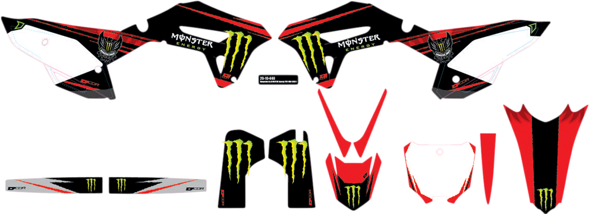 D'COR VISUALS Graphic Kit - Monster Energy - CRF450R 20-10-446