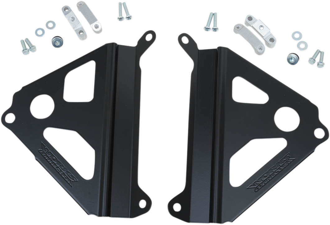 WORKS CONNECTION Radiator Brace Set - Black - Yamaha 18-B280
