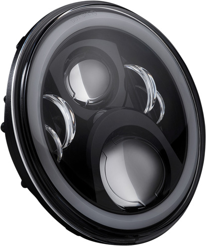 CUSTOM DYNAMICS ProGLOW™ 7" Headlamp - with Mounting Ring - Black PG-7-13-B
