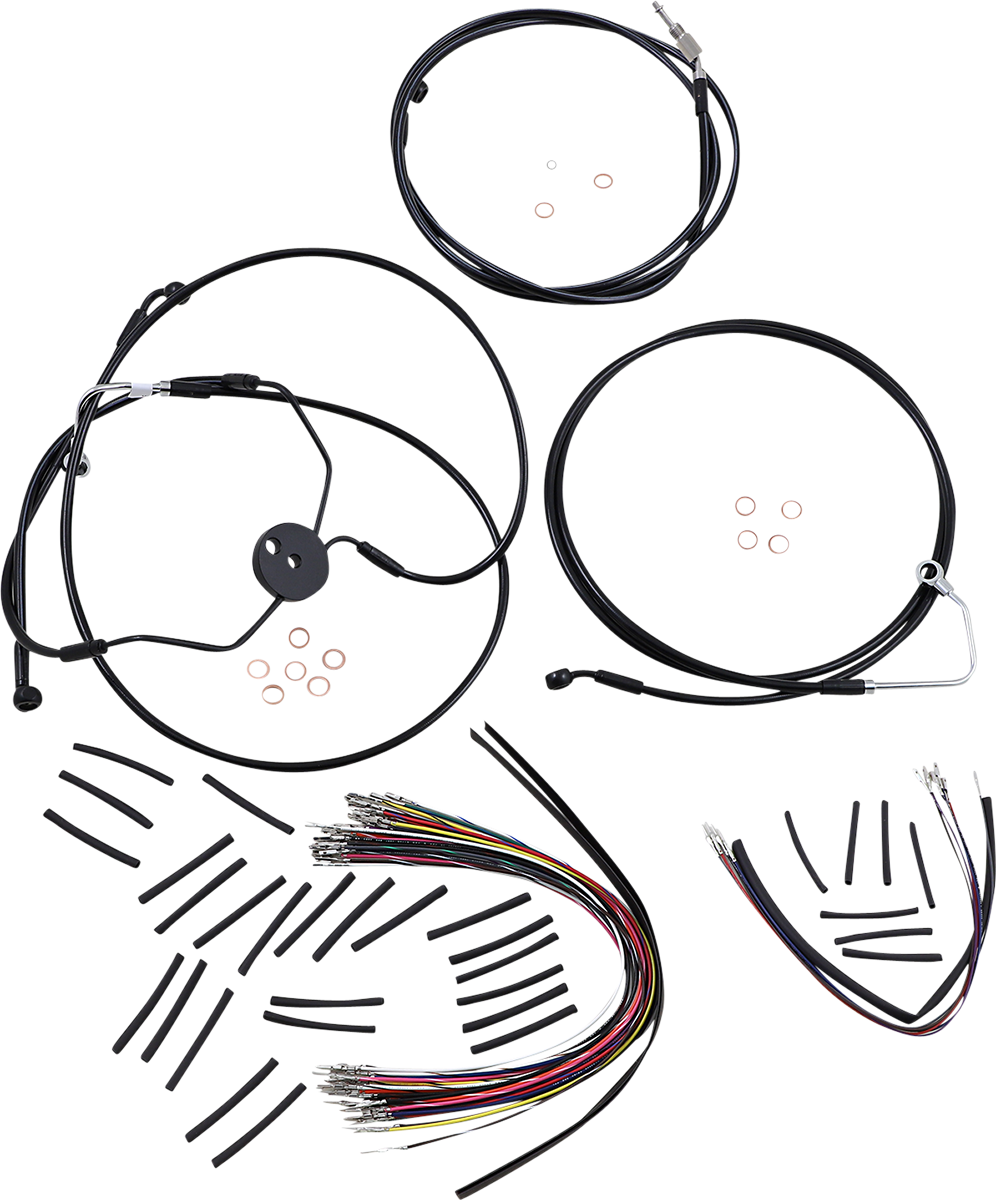 MAGNUM SHIELDING XR Handlebar Installation Kit - 15"-17" Ape Hangers - '09-'12 FLTRSE - Black 486022