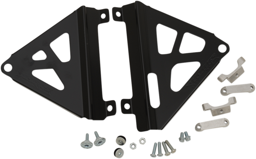 WORKS CONNECTION Radiator Brace Set - Black - Honda 18-B709