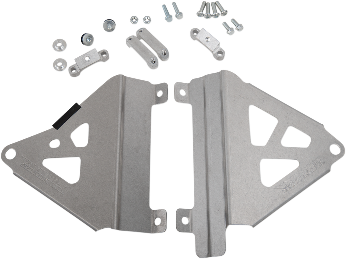 WORKS CONNECTION Radiator Brace Set - Silver - Honda 18-719