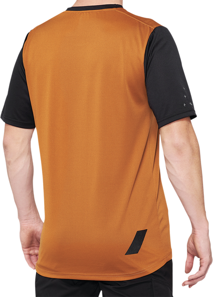 100% Ridecamp Short-Sleeve Jersey - Terracotta/Black - XL 40027-00018