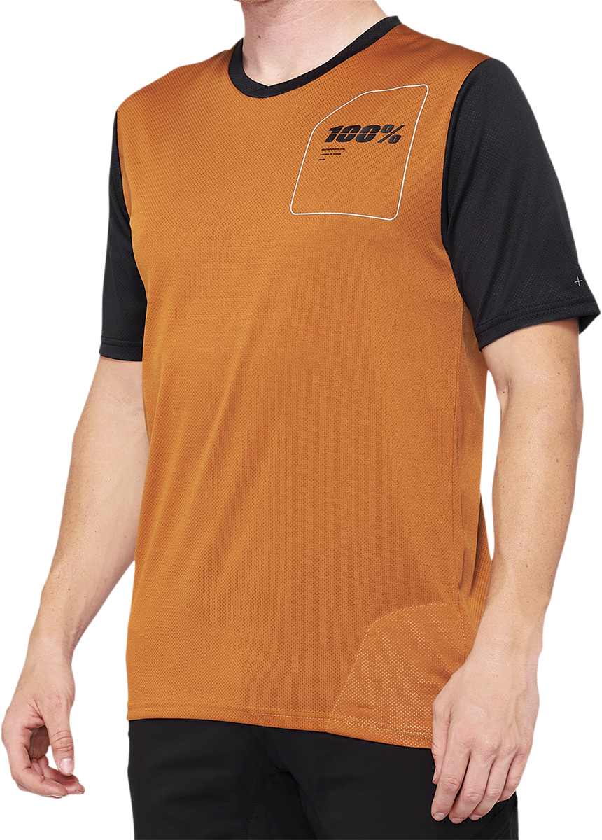 100% Ridecamp Short-Sleeve Jersey - Terracotta/Black - XL 40027-00018