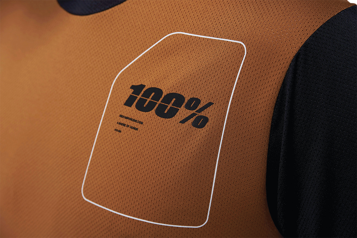 100% Ridecamp Short-Sleeve Jersey - Terracotta/Black - Small 40027-00015