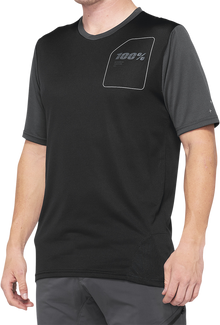 100% Ridecamp Short-Sleeve Jersey - Charcoal/Black - Large 40027-00007