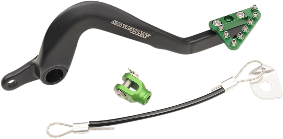 MOOSE OFFROAD Brake Pedal - Green - Kawasaki 82-0343-21-33