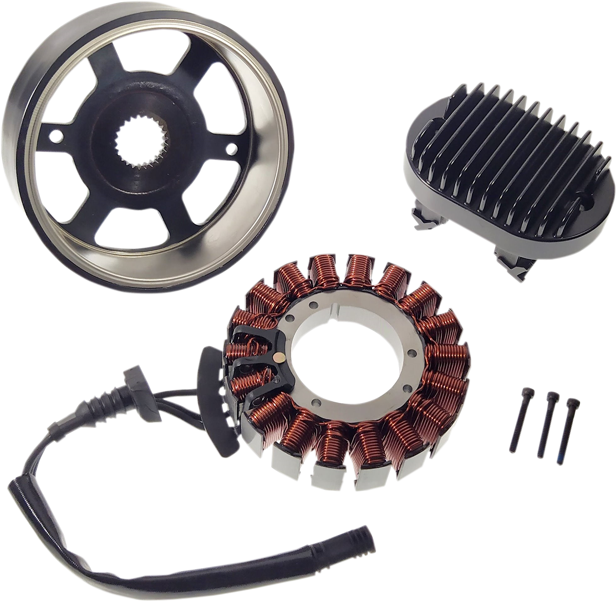 DRAG SPECIALTIES Charging Kit - Black 2112-1518