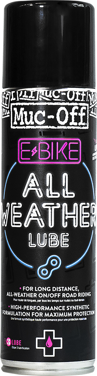 MUC-OFF USA E-Bike All-Weather Lube - 8.4 U.S. fl oz. - Aerosol 20283US