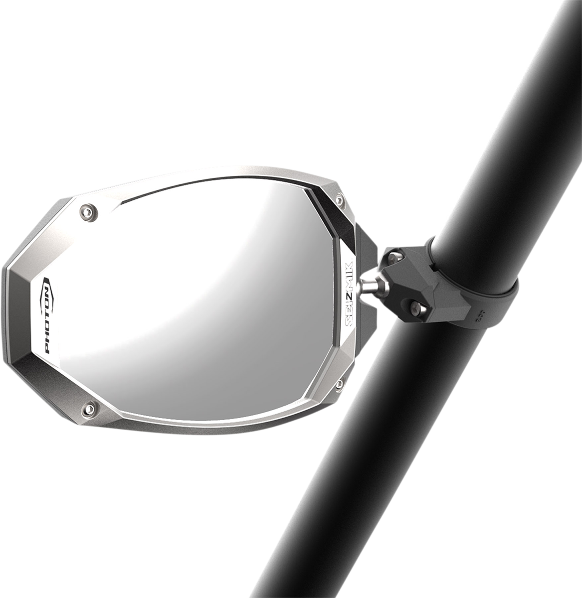 SEIZMIK Mirrors - Photon - Side View - Oval - Black/Silver - 1.75" ROPS - Pair 56-18107