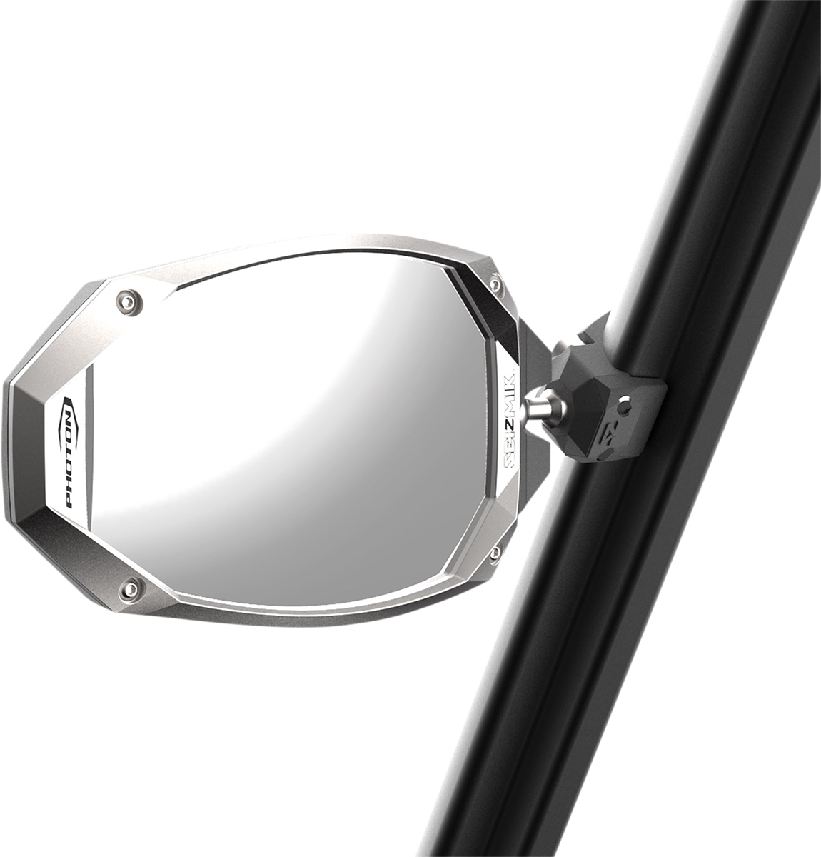 SEIZMIK Mirrors - Photon - Side View - Oval - Black/Silver - Polaris Pro Fit/Can Am Profiled ROPS - Pair 56-18109