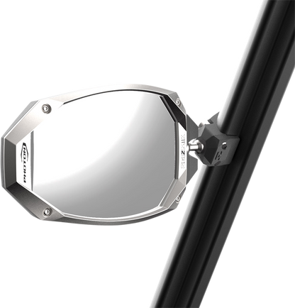 SEIZMIK Mirrors - Photon - Side View - Oval - Black/Silver - Polaris Pro Fit/Can Am Profiled ROPS - Pair 56-18109